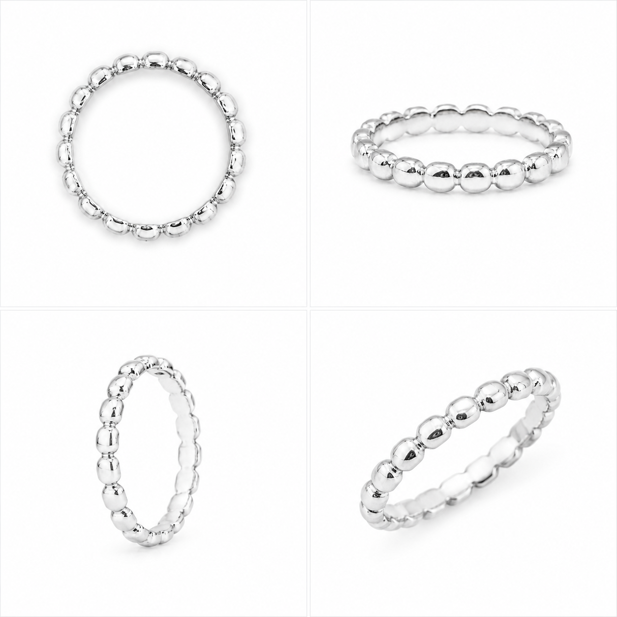 Anillo Esferas Martilladas