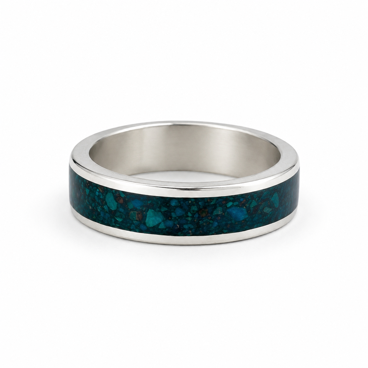 Anillo Resina Piedra Crisocola